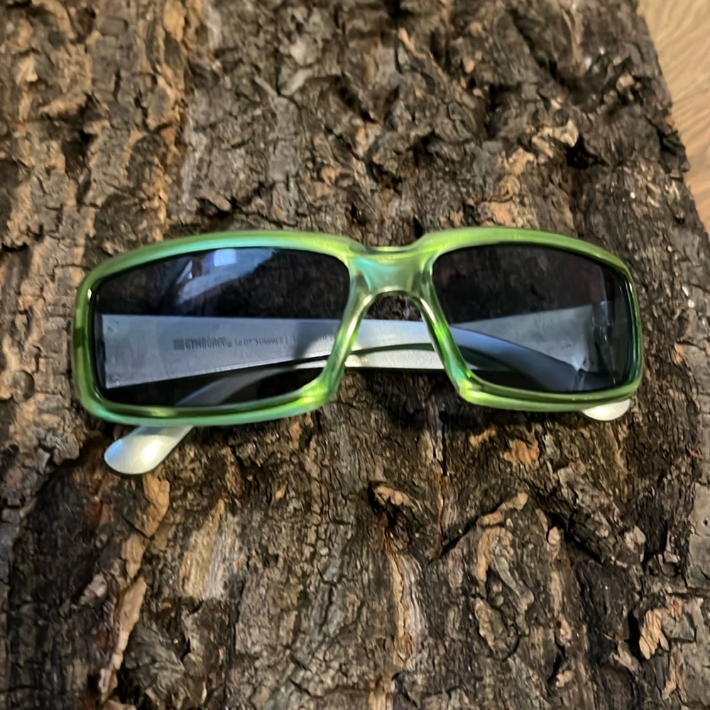 Sunglasses green frame